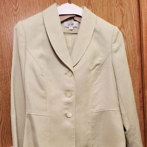 LeSuit Green Skirt Suit Size 10